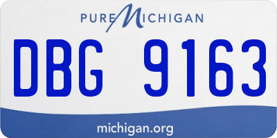 MI license plate DBG9163