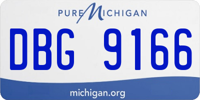 MI license plate DBG9166