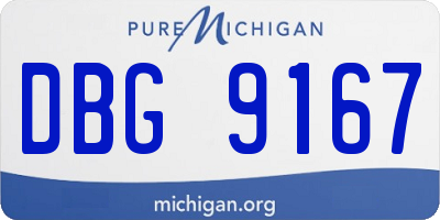 MI license plate DBG9167