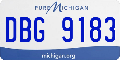 MI license plate DBG9183