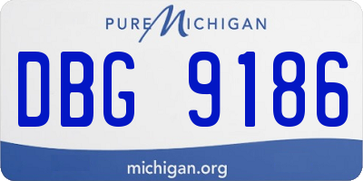 MI license plate DBG9186