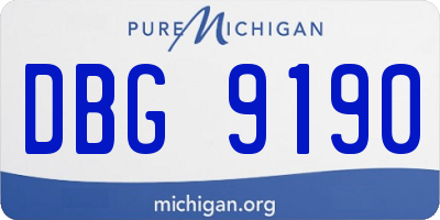 MI license plate DBG9190