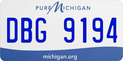 MI license plate DBG9194