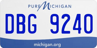 MI license plate DBG9240