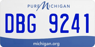 MI license plate DBG9241