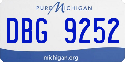 MI license plate DBG9252