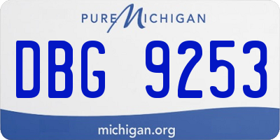 MI license plate DBG9253