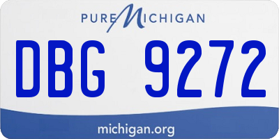 MI license plate DBG9272