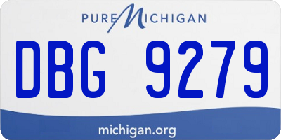 MI license plate DBG9279