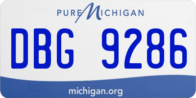 MI license plate DBG9286
