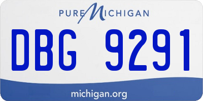 MI license plate DBG9291