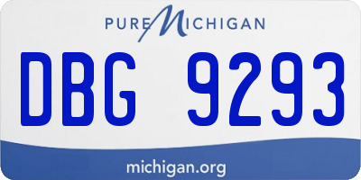 MI license plate DBG9293
