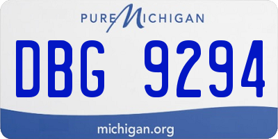 MI license plate DBG9294
