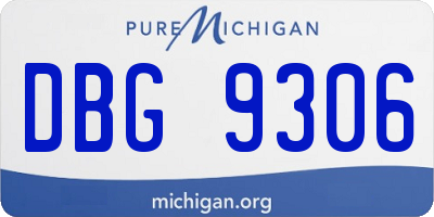 MI license plate DBG9306