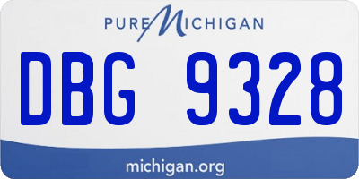 MI license plate DBG9328