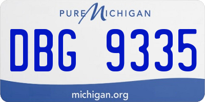 MI license plate DBG9335