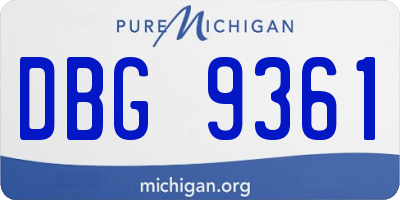 MI license plate DBG9361