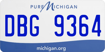 MI license plate DBG9364