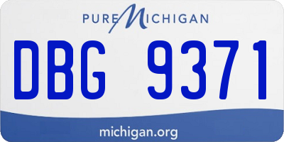 MI license plate DBG9371