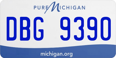 MI license plate DBG9390