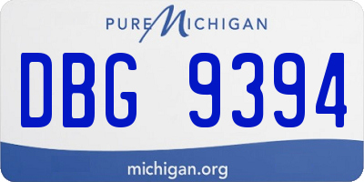 MI license plate DBG9394