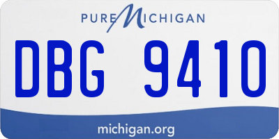 MI license plate DBG9410