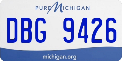 MI license plate DBG9426