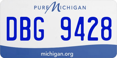 MI license plate DBG9428