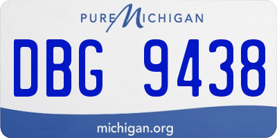 MI license plate DBG9438