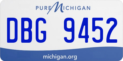 MI license plate DBG9452