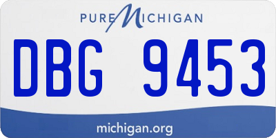 MI license plate DBG9453
