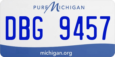 MI license plate DBG9457