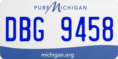 MI license plate DBG9458