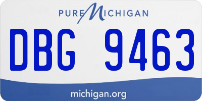 MI license plate DBG9463