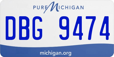 MI license plate DBG9474