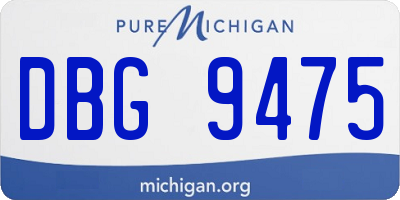 MI license plate DBG9475