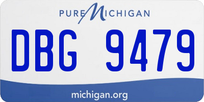 MI license plate DBG9479