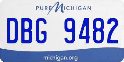 MI license plate DBG9482