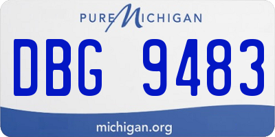 MI license plate DBG9483