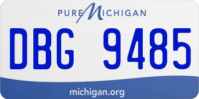 MI license plate DBG9485