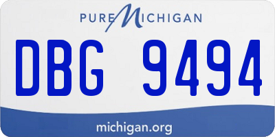 MI license plate DBG9494