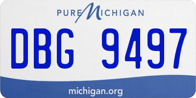 MI license plate DBG9497