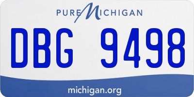 MI license plate DBG9498