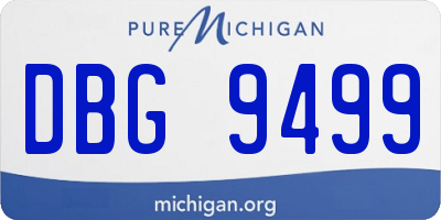 MI license plate DBG9499