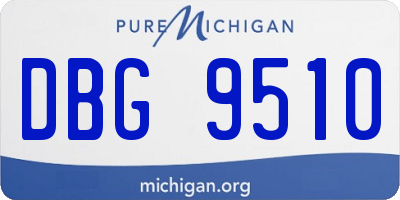 MI license plate DBG9510