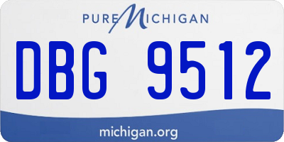 MI license plate DBG9512