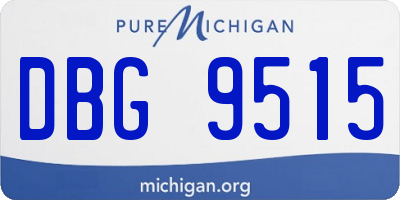 MI license plate DBG9515