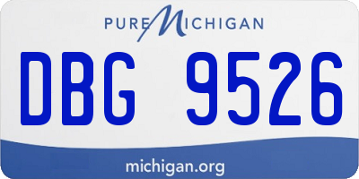 MI license plate DBG9526