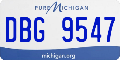 MI license plate DBG9547