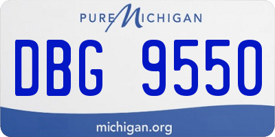 MI license plate DBG9550